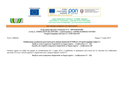 Pubblicazione graduatorie provvisorie docenti tutor