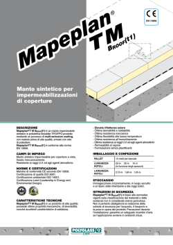 Manto sintetico per impermeabilizzazioni di coperture
