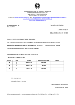 Circ.n.58 - Uscita ROBUR 3B del 14-1-2015
