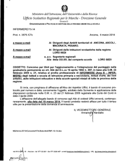 Bando Infermiere - Ufficio Scolastico Regionale per le Marche