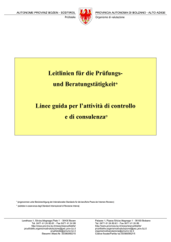 Leitlinien - Linee guida - Provincia Autonoma di Bolzano