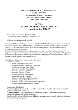 Piano Annuale Attivit&agrave; 2014 - Istituto di Istruzione Superiore Enrico