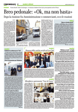 Dopo la riunione fra Amministrazione e commercianti