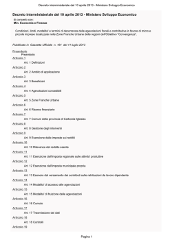 Decreto interministeriale del 10 aprile 2013 - Ministero