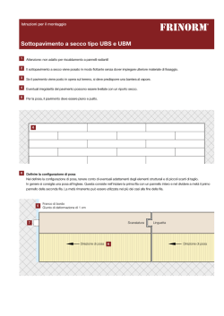 Sottopavimento a secco tipo UBS e UBM
