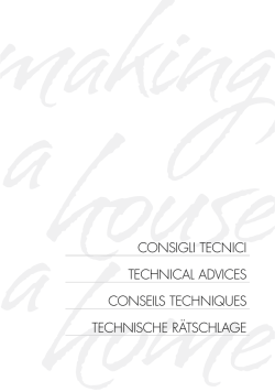 CONSIGLI TECNICI TEChNICaL advICES CONSEILS