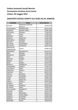 Ordine Assistenti Sociali Marche Formazione Continua Area Centro