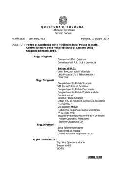 Q U E S T U R A   di B O L O G N A Ufficio del Personale Servizio