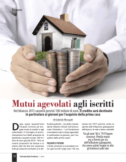 Mutui agevolati agli iscritti
