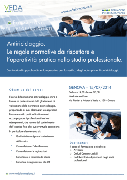 Brochure - Veda Formazione Antiriciclaggio