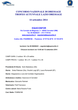 CONCORSO NAZIONALE DI DRESSAGE TIPO &ldquo;B&rdquo;