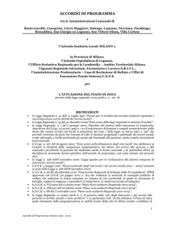 ACCORDO DI PROGRAMMA - Piano di Zona Legnanese