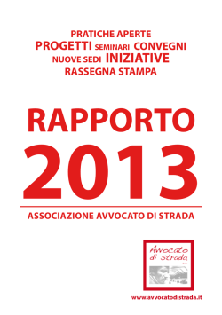 Il rapporto 2013 - Avvocato di strada