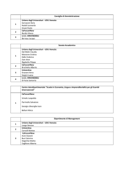 Consiglio di Amministrazione 1 1. Unione degli Universitari