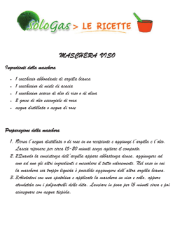 MASCHERA VISO - Prodotti SoloGas