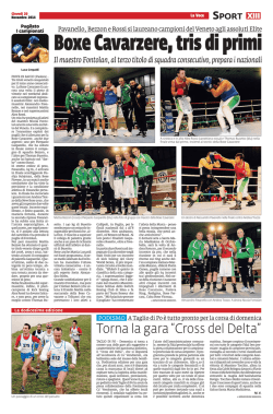 Torna la gara &ldquo;Cross del Delta&rdquo;