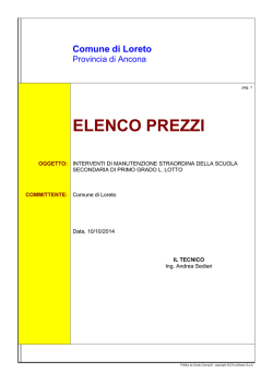 ELENCO PREZZI - Comune di Loreto