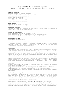Il Regolamento - Regalati un Matrimonio da Sogno
