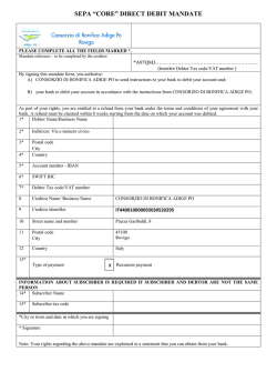 Modulo SEPA SDD - Inglese B - hosted by PolesineInnovazione.it