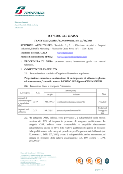 e_Avviso Lavori Videosorveglianza Foligno