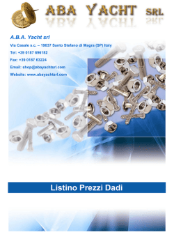 Listino prezzi dadi / Nuts price list (link is external)