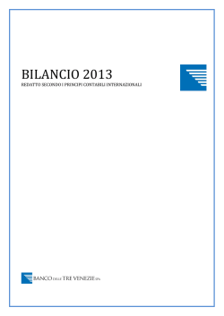 Bilancio 2013 - banco delle tre venezie