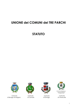 UNIONE dei COMUNI dei TRE PARCHI STATUTO