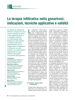 La terapia infiltrativa nella gonartrosi