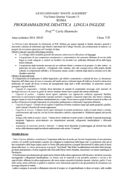 5D inglese - Liceo Dante Alighieri