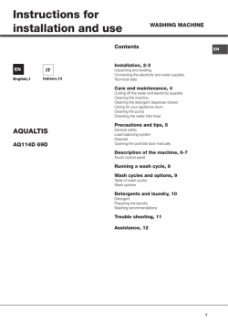 Instructions for installation and use