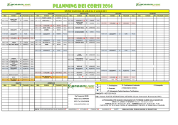 PLANNING DEI CORSI 2014