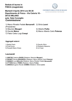 Commissione - Dipartimento di Fisica