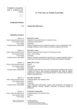 Curriculum di Saverio Giulio Malatesta - DigiLab