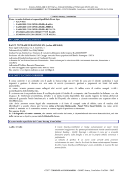 conto smarty contonline - Banca Popolare di Ravenna