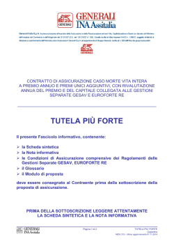 Fascicolo Informativo e Proposta Assicurativa TUTELA