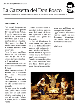 La Gazzetta del Don Bosco - Scuola Primaria Don Bosco Verona