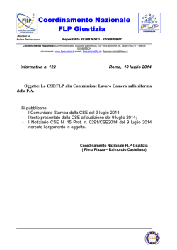 Coordinamento Nazionale FLP Giustizia