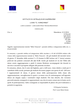 Leggi la circolare - Liceo Concetto Marchesi