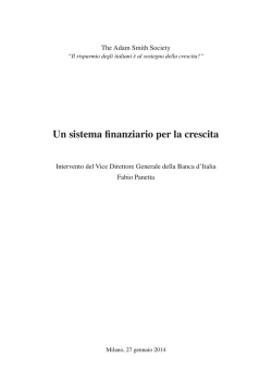 Interevento del VDG dott - The Adam Smith Society