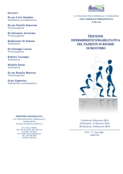 Depliant informativo - Azienda Ospedaliera Ospedali Riuniti Villa