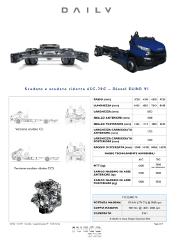 Scudato e scudato ridotto 65C-70C &ndash; Diesel EURO VI