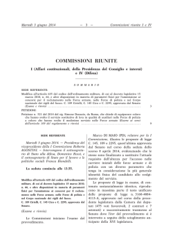 Commissioni riunite - Camera dei Deputati