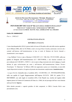 pon fesr 2007-2013 asse ii &ldquo;qualit&agrave; degli ambienti scolastici