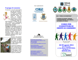 ass 6 gruppi di cammino 26 e 30 ago 2014