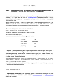 Bando - Museo Nazionale del Cinema