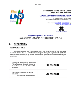 30 minuti 20 minuti - Sezione AIA Civitavecchia