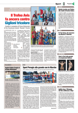 Il Trofeo Avis fa ancora centro Giglioni tricolore