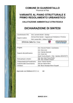Dichiarazione di Sintesi - Comune di Guardistallo