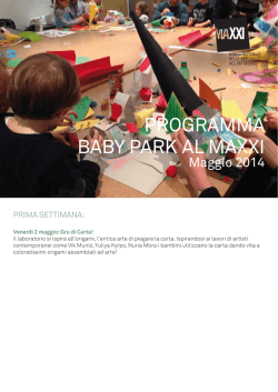 PROGRAMMA BABY PARK AL MAXXI