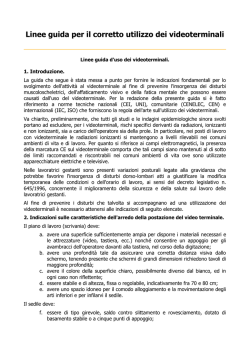 Linee guida per il corretto utilizzo dei videoterminali - Levi